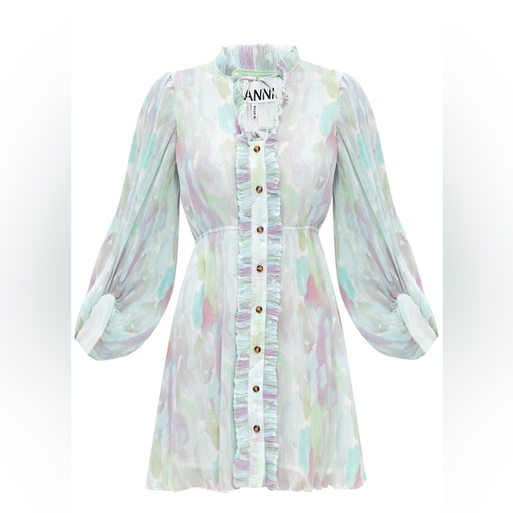 Ganni Micro Pleat Dress - Picture 4 of 8